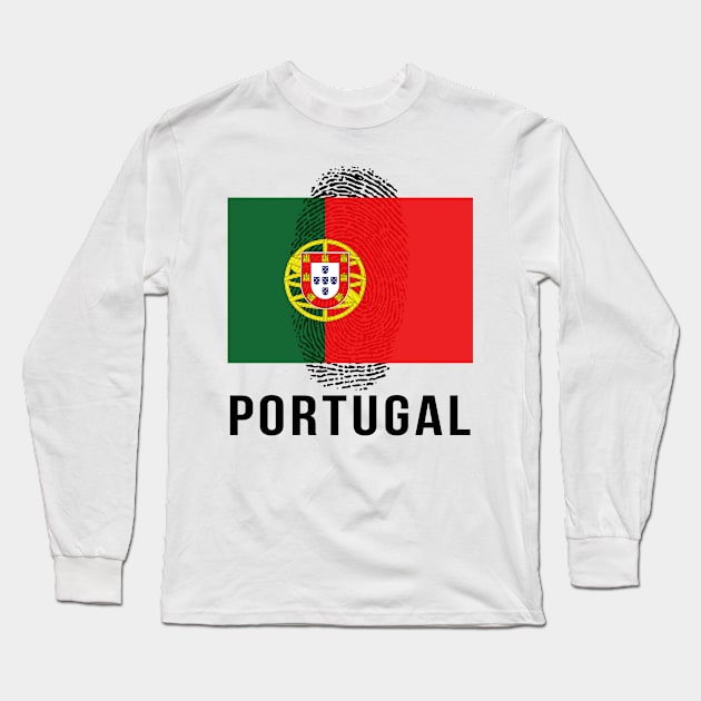Portugal Flag DNA Long Sleeve T-Shirt by Rocky Ro Designs